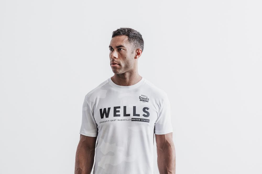 NOBULL Crossfit Games® 2021 Wells Jerseys Erkek - Beyaz Camo - Turkiye (FXL-684539)